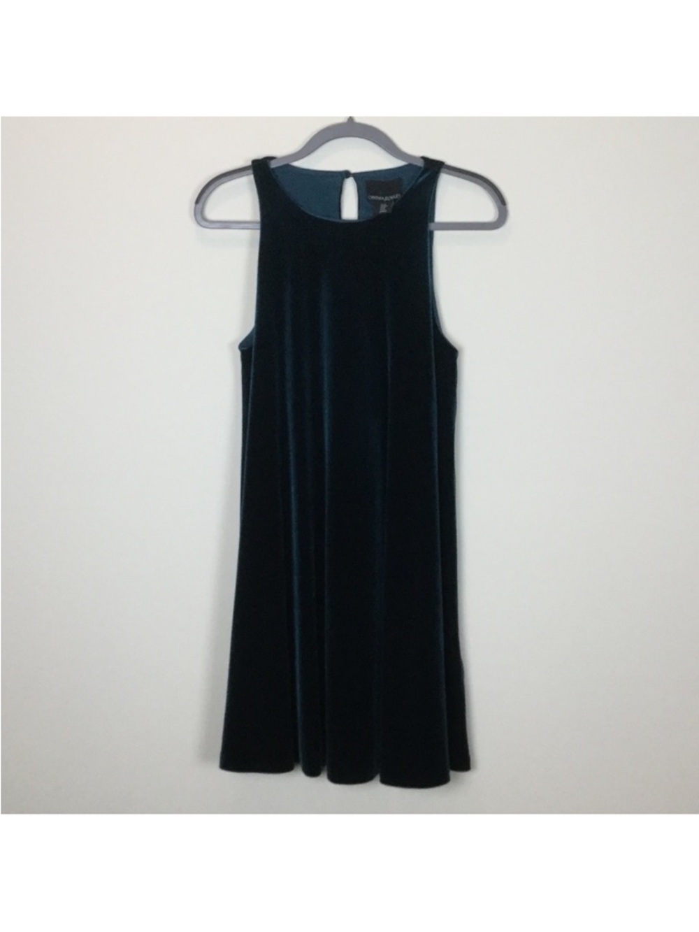 Velvet Swing Dress in Deep Green- Cynthia Rowley